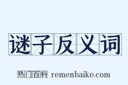 谜子反义词是什么意思的图片